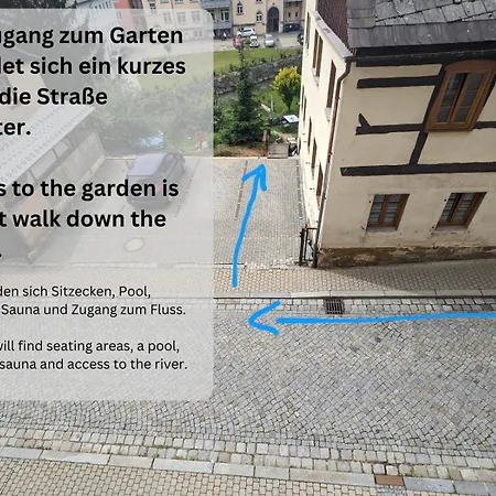 公寓 F2 - Urlaubsmagie Sauna, Whirlpool, Pool & Garten 赛博尼茨